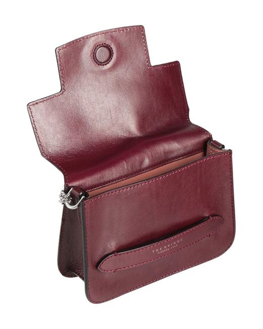 The Bridge Red Burgundy Shoulder Bag Leather