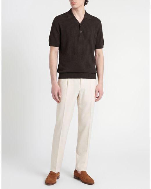 Paolo Pecora Black Polo Shirts for men