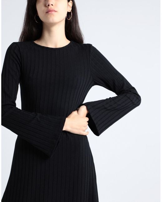 TOPSHOP Black Midi Dress