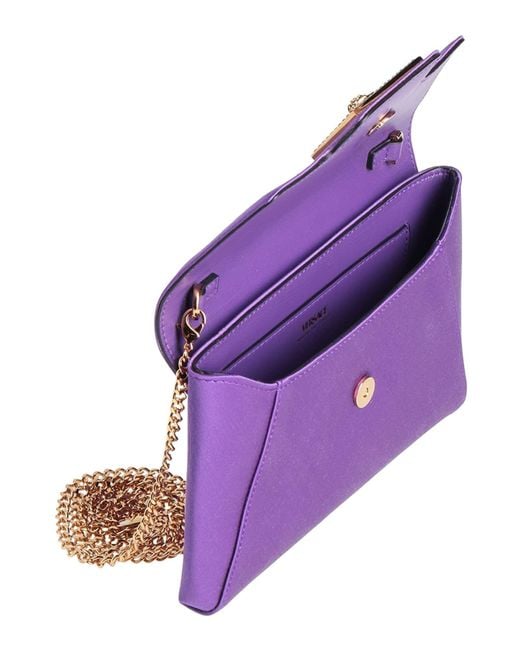 Versace Purple Handbag Textile Fibers