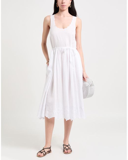 High White Midi-Kleid