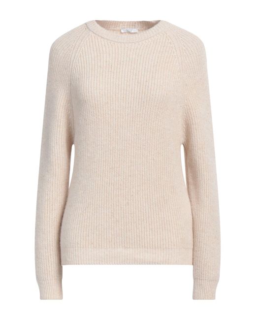 Peserico Natural Easy Sweater Merino Wool, Cashmere, Polyamide, Alpaca Wool, Metallic Fiber