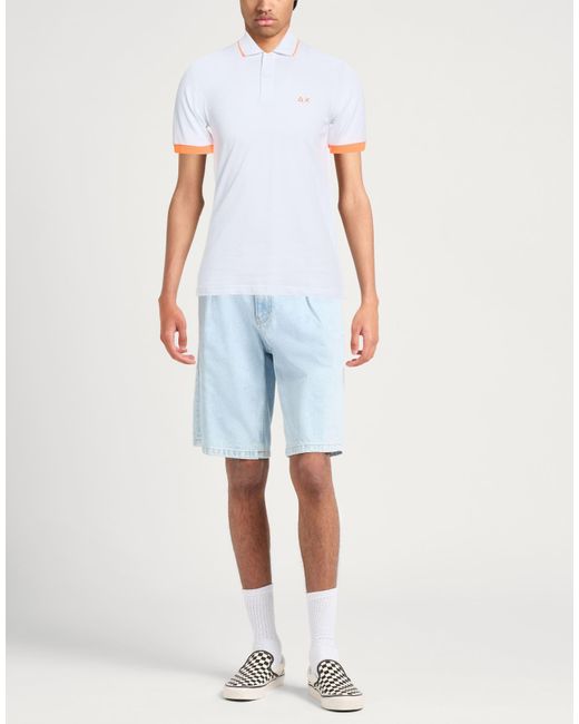 Sun 68 White Polo Shirts for men