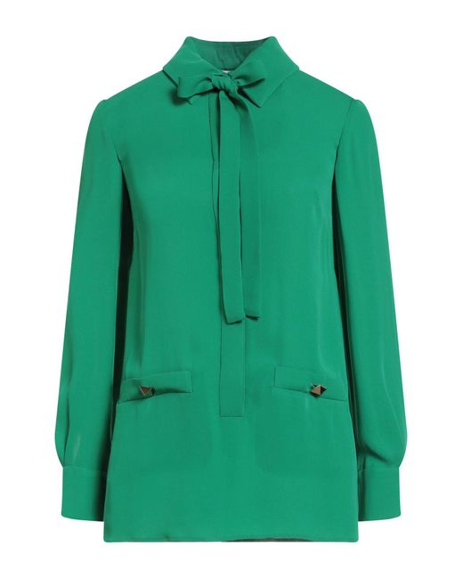 Valentino Garavani Green Shirt Silk