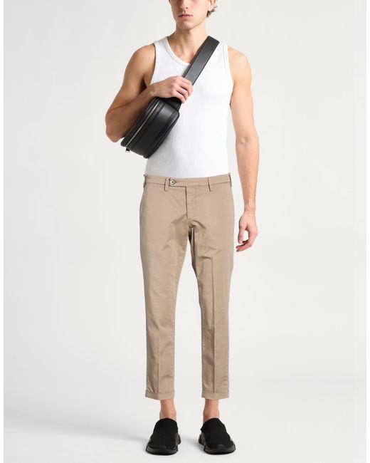 Michael Coal Natural Pants Cotton, Elastane for men