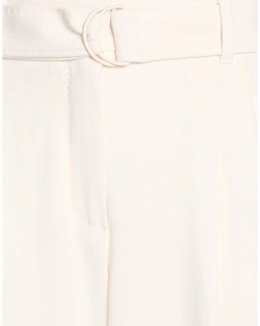 Max Mara White Pants Triacetate, Polyester