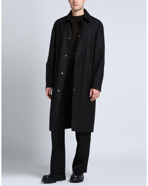 Jil Sander Black Overcoat & Trench Coat for men