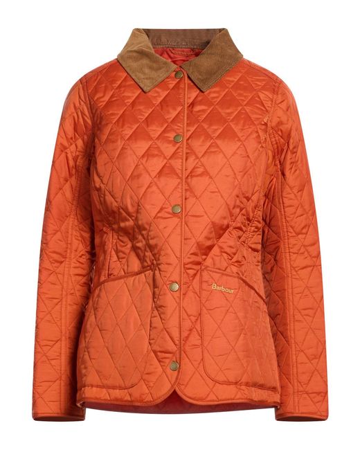 Barbour Orange Puffer Polyamide