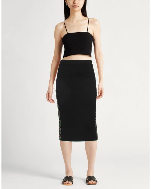Casablanca Black Midi Skirt