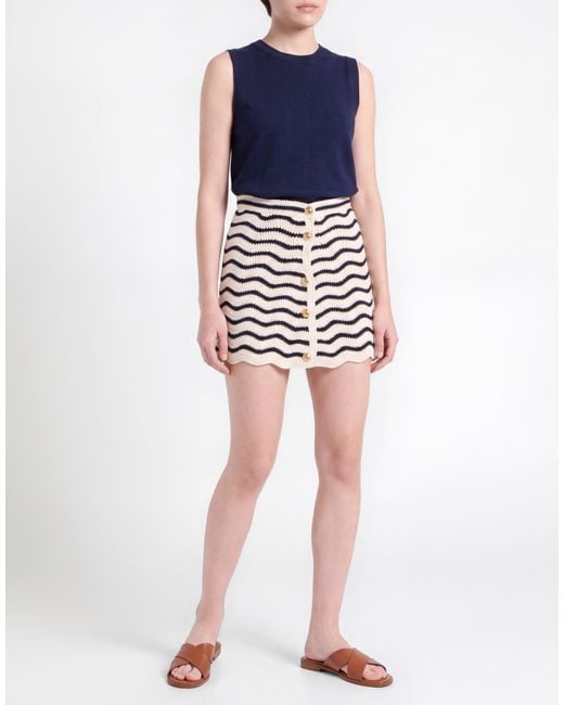 Céline White Mini Skirt Cotton