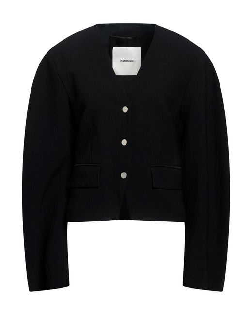 Nanushka Black Blazer Polyester, Elastane