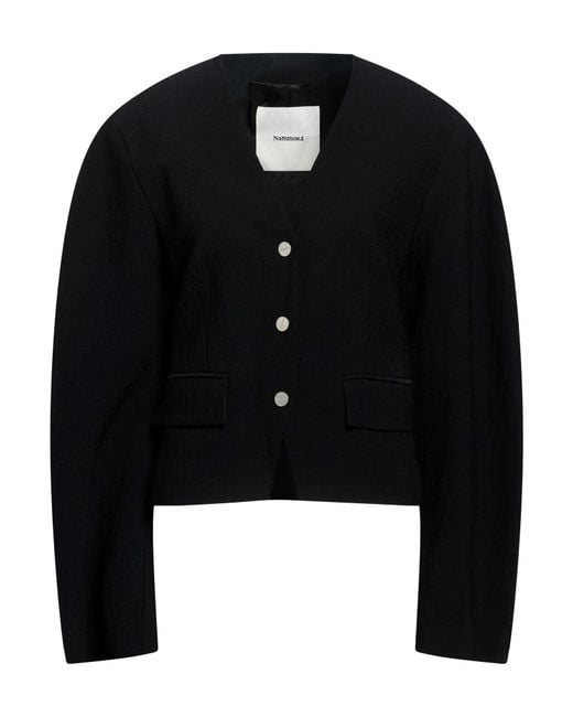 Nanushka Black Jacket Polyester, Elastane