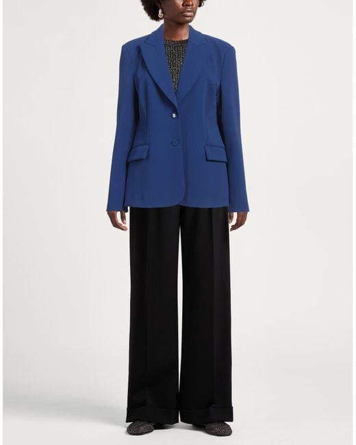 Blugirl Blumarine Blue Blazer Polyester, Elastane