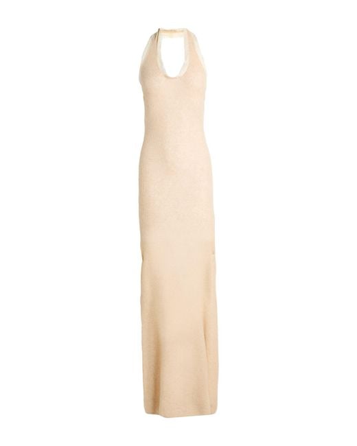 AYA MUSE White Sand Maxi Dress Merino Wool, Cashmere, Nylon