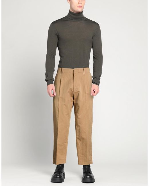 hindustrie Natural Sand Pants Cotton, Linen for men