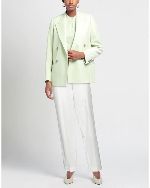 Cellar Door White Pants Cotton, Elastane