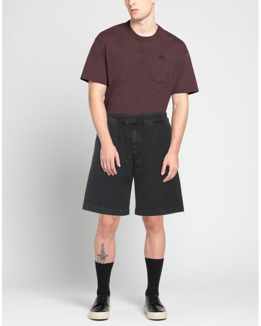 14 Bros Black Denim Shorts for men