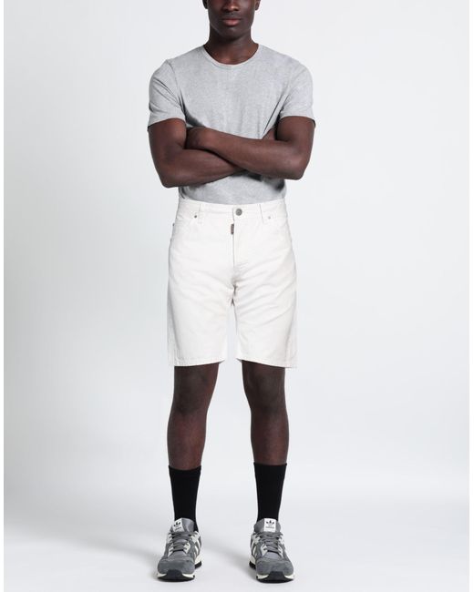 DSquared² White Denim Shorts for men