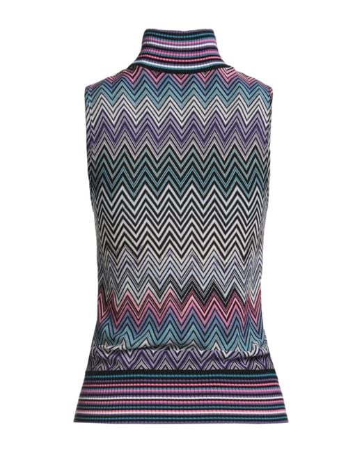 Missoni Blue Turtleneck Wool