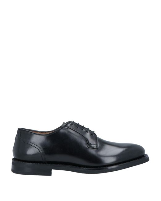 Fabi Black Lace-Up Shoes Soft Leather for men