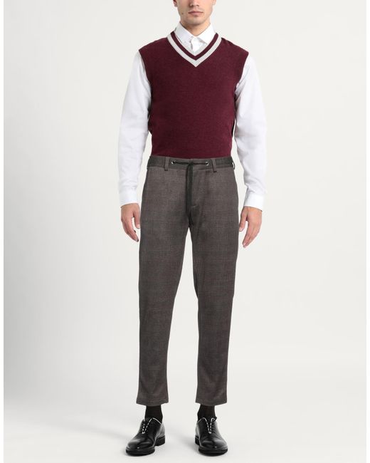 DIGEL Gray Dark Pants Polyester, Cotton, Polyamide for men