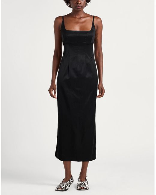 Staud Black Midi Dress
