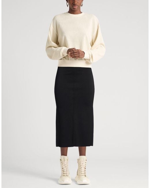 Thom Krom Black Midi Skirt Viscose, Polyamide, Elastane