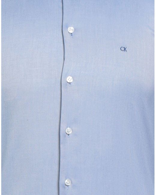 Calvin Klein Blue Shirt Cotton for men