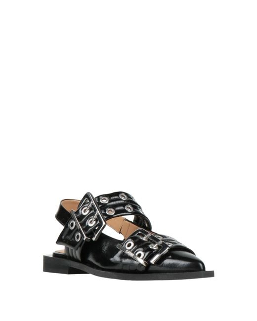 Ganni Black Ballet Flats
