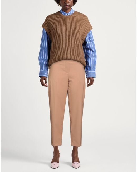 SEVENTY VENEZIA Natural Pants Polyester, Virgin Wool, Elastane
