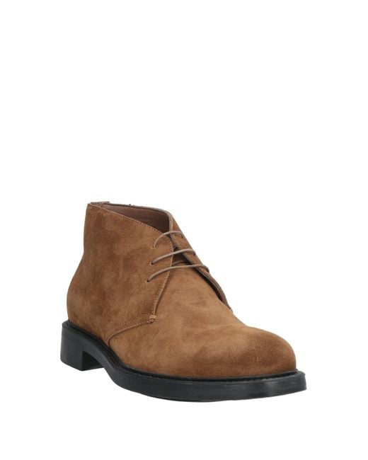 Triver Flight Brown Ankle Boots Leather for men