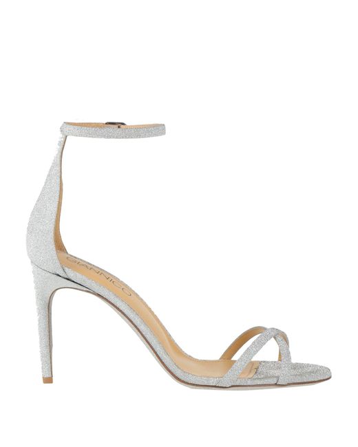 Giannico Sandals in Metallic Lyst