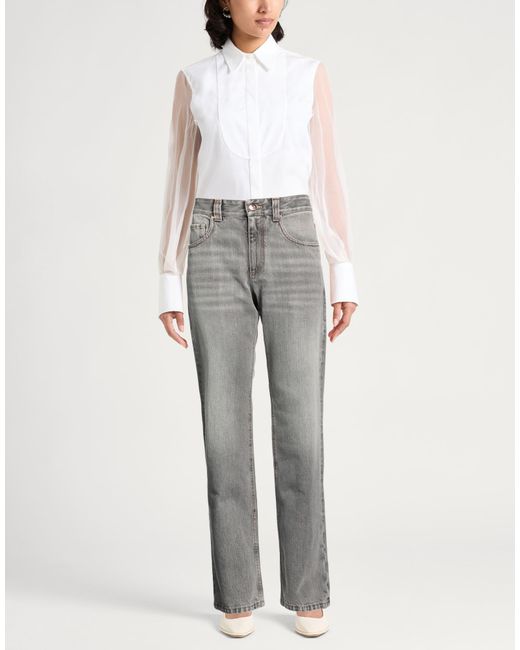 Brunello Cucinelli Gray Jeans Cotton