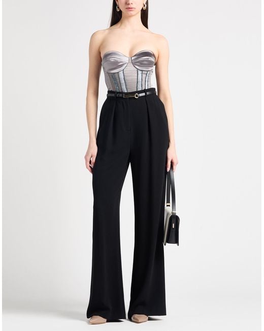 Elisabetta Franchi Gray Bodysuit Acetate, Polyamide, Elastane