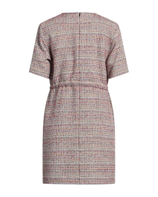 Karl Lagerfeld Red Burgundy Mini Dress Polyester, Acrylic, Cotton, Viscose