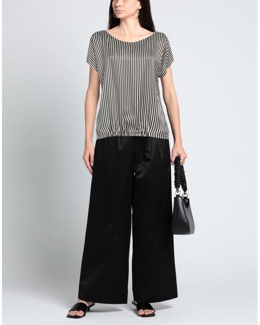 Shirtaporter Gray Top Viscose, Silk