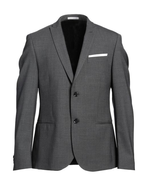 Grey Daniele Alessandrini Black Blazer for men