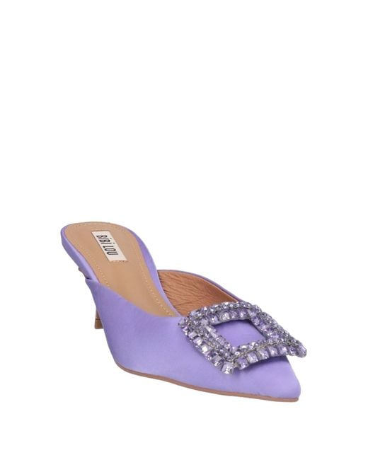 Bibi Lou Purple Mules & Clogs