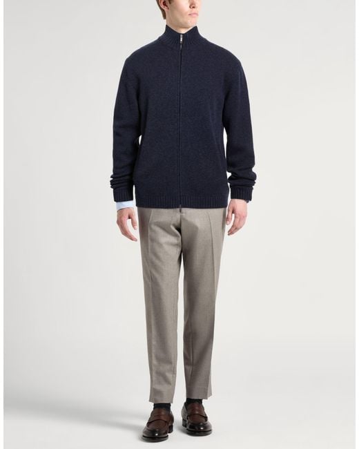 Daniele Fiesoli Blue Cardigan Merino Wool for men
