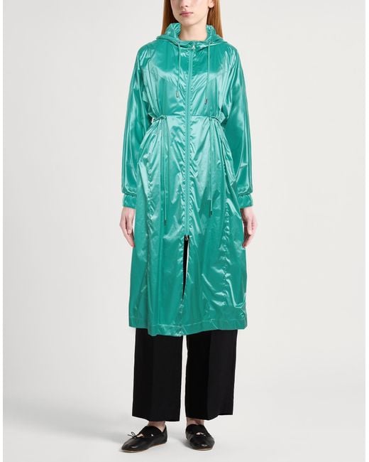 Patrizia Pepe Green Overcoat & Trench Coat