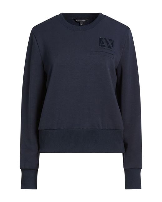 ARMANI EXCHANGE Blue Midnight Sweatshirt Polyamide, Viscose, Elastane