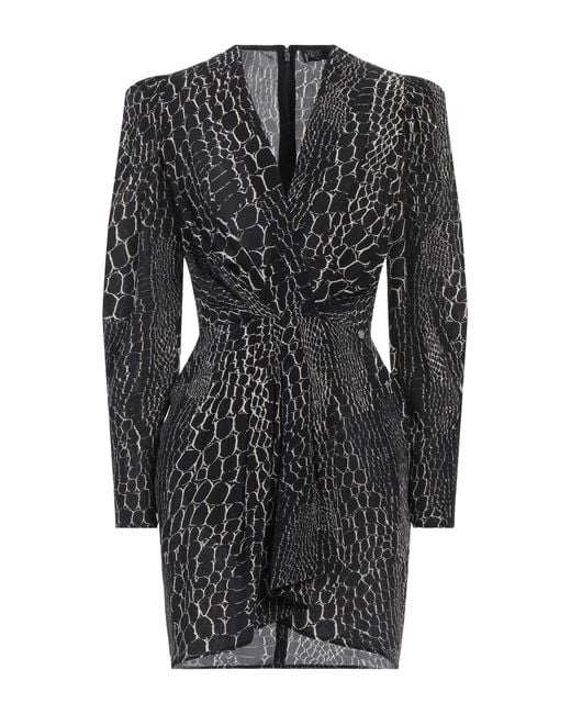 Liu Jo Black Mini Dress Silk, Polyamide