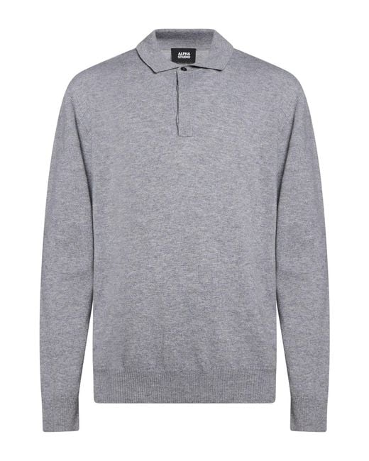 Alpha Studio Gray Jumper for men