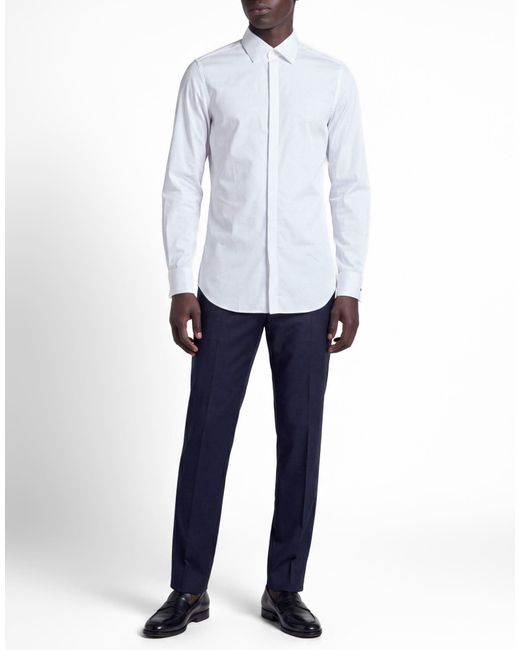 Corneliani White Shirt Cotton for men