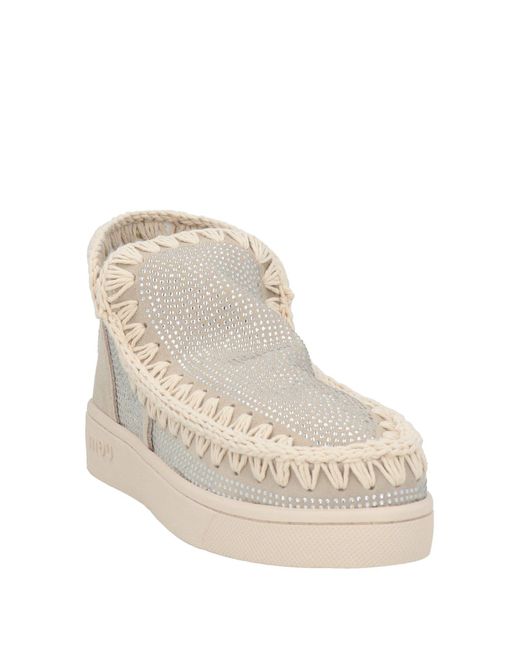 Mou Natural Ankle Boots Leather