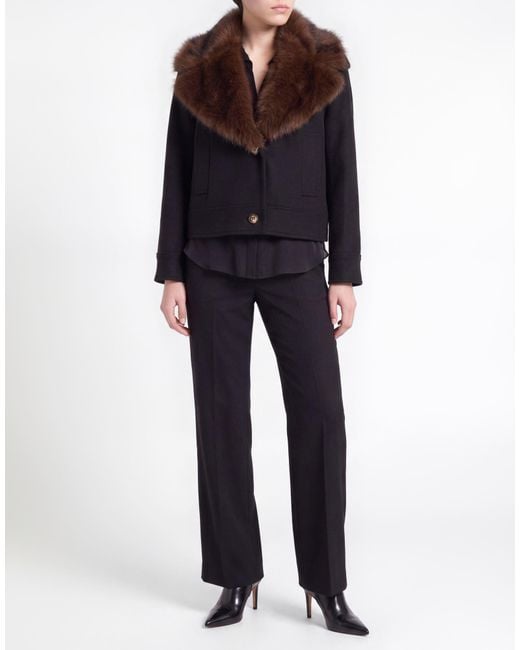 Kaos Black Jacket Polyester, Viscose, Wool