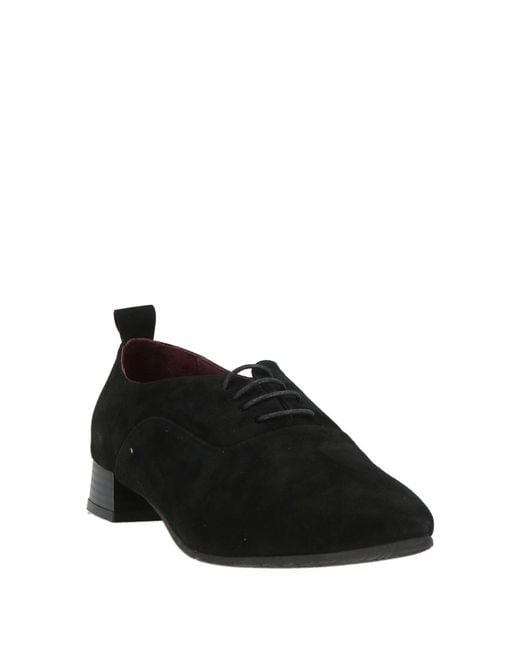 BUENO Black Lace-Up Shoes Leather