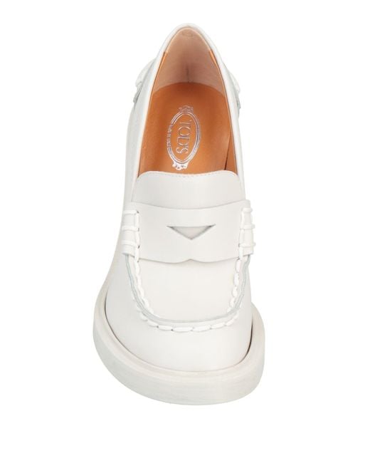 Tod's White Loafers