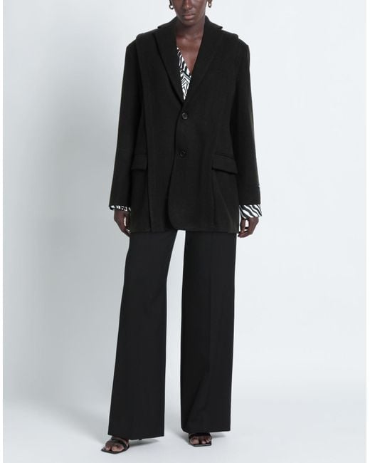 Soallure Black Blazer Polyester, Acrylic, Virgin Wool