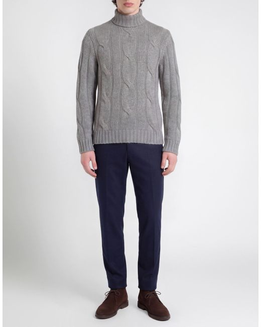 Boglioli Gray Turtleneck Cashmere for men